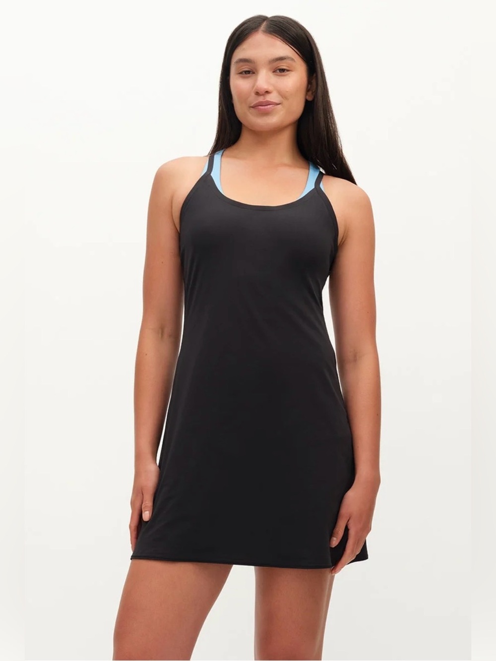 Outdoor Voices Black Exercise Dress with Shorts